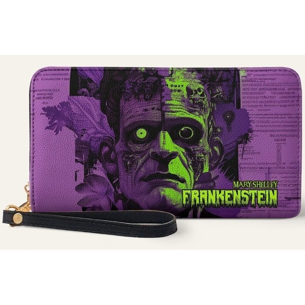"Frankenstein" Lablight Violet Wallet Horror Goth‎ Halloween Mary Shelley New